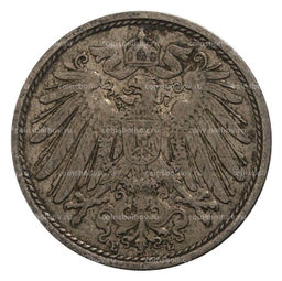 Монета 10 пфеннигов 1909 года Е Германия