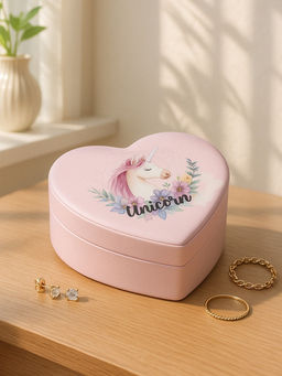 Шкатулка для украшений «Сердце», 17×15×7 см, розовая