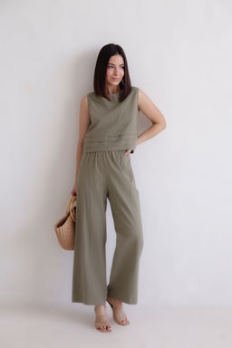 Martichelli Костюм брючный хлопковый хаки  фото 3