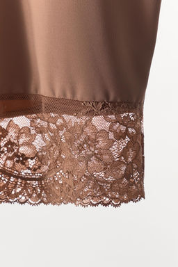 SKIRT WITH POLYAMIDE LACE - Zara фото 6