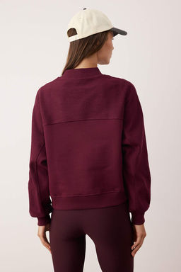 Haki Premium Oversize/Genis Kal?p Dik Yaka Kal?n Ici Polarl? Orme Sweatshirt TWOAW26SW00205 - Trendyolmilla фото 11