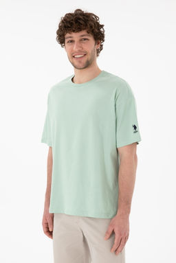 Erkek Oversize Fit Bisiklet Yaka Su Ye_ili Ti__rt Sepette S_rpriz _ndirim - U.s. polo assn фото 4