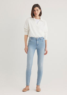 Tess Gold Premium Ac?k Mavi Jean Pantolon