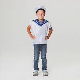 Карнавальный костюм детский Моряк, жилет, бескозырка, 4-6 лет, рост 110-122 см