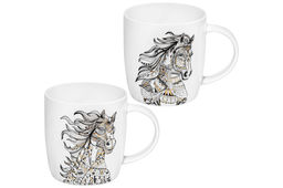 Набор 2 кружек 380 мл 12,5*9*9,3 см Лошади NEW BONE CHINA - Elan gallery фото 4