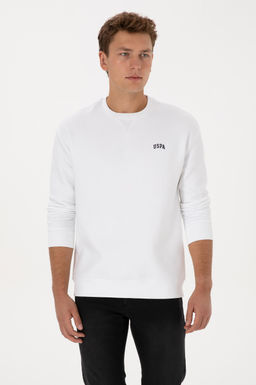 Erkek Beyaz Basic Sweatshirt - U.s. polo assn фото 3