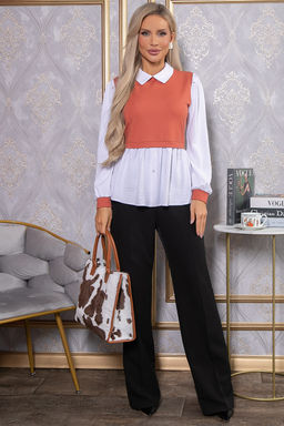 Блуза Жозетта (терракот) Б14738-3М - Lt collection фото 2