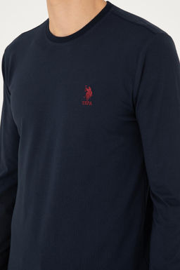 Мужской темно-синий базовый свитшот - U.s. polo assn фото 7