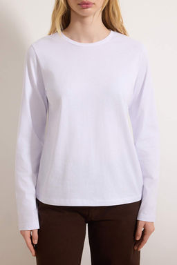 Siyah-Beyaz 2li Paket Bisiklet Yaka Regular/Normal Kesim Orme T-Shirt TWOAW25TS00001