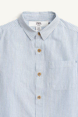 LIMITED EDITION STRIPED SHIRT WITH POCKET - Zara фото 7
