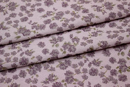 Теплый хлопок Элиса цв.бл.розово-сиреневый/сиреневый, ш.1.5м, хлопок-100%, 160гр/м.кв - Купава фото 5