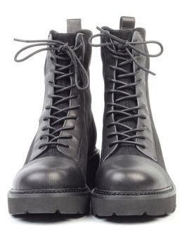 01-M03 BLACK Ботинки демисезонные женские (натуральная кожа, велюр, байка) - Фабричный китай фото 6