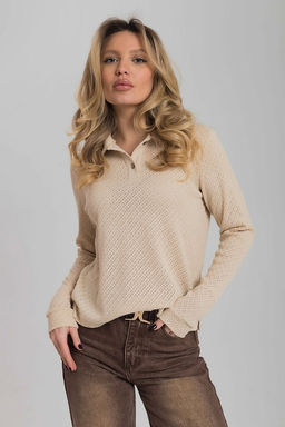 Лонгслив М325289е бежевый - Елена фото 2