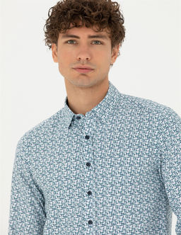 A__k Lacivert Slim Fit Uzun Kollu G_mlek - Pierre cardin фото 2