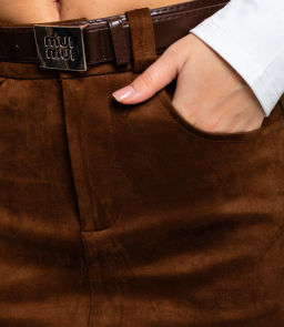 Юбка #КТ2585, тёмно-коричневый - Dommod фото 5