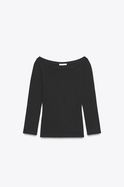BOAT NECK T-SHIRT - Zara фото 5