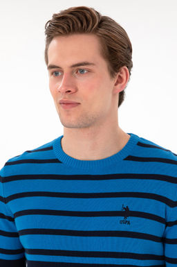 Erkek Kobalt Mavi Kazak