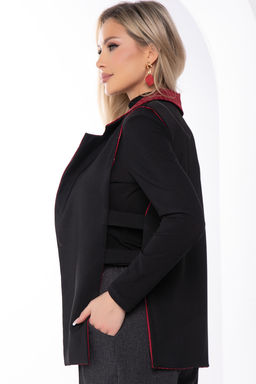 Жилет Эффектное появление (блэк/бордо) Б8196 - Lt collection фото 2