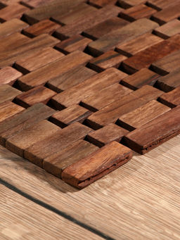 Коврик из тикового дерева, 40×30×0.7 см