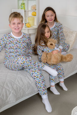 Пижама подростковая из кулирки пенье на манжетах Дрёма графити - Амадэль фото 48