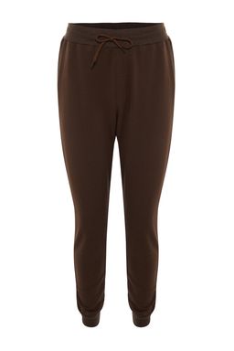 Kahverengi Basic Regular/Normal Kesim Lastik Paca Jogger Esofman Alt? TMNSS20EA0053