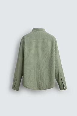 Рубашка CAMISA ESTRUCTURA CUADROS зеленая