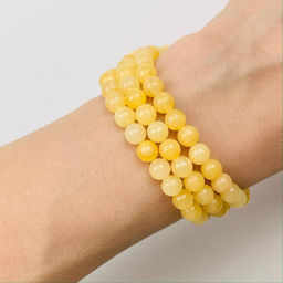 Бусины для украшения из Кальцита медового (60 бусин) 38 см