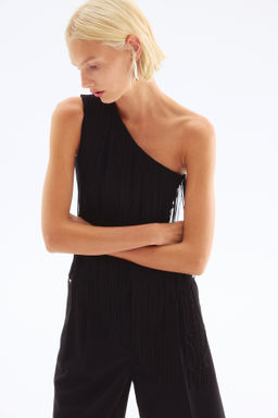 Top de un hombro con flecos - H&m фото 3