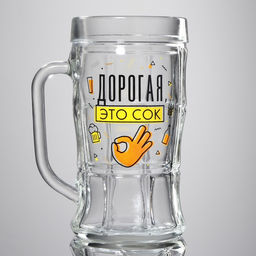 Кружка пивная Дорогая, это сок, 500 мл - Дорого внимание фото 4