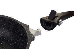 0103 GIPFEL Сковорода MARINELLA 28х6см из литого алюминия, с индукционным дном, с премиальным 3-слойным антипригарным мраморным покрытием Whitford QuanTanium, cо съемной бакелитовой ручкой. Толщина: 2,0/4,5мм  фото 6