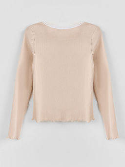 Лонгслив для девочек с декоративным кружевом - Mark formelle фото 7