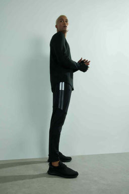 DeFactoFit Облегающие спортивные штаны для бега со стандартными штанинами и двойными карманами, тканевые спортивные штаны для бега для дайвинга