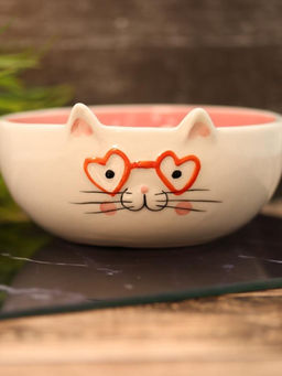 Тарелка керамическая Happy cat, 14х6,6 см