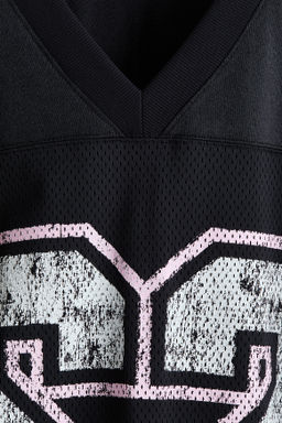 Camiseta de malla estampada Oversized Fit - H&m фото 7