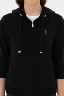 Kad_n Siyah Fermuarl_ Kap__onlu Sweatsh_rt Sepette S_rpriz _ndirim - U.s. polo assn фото 6