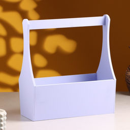 Кашпо деревянное Виллиан Лонг, с ручкой, 2512,510(28) см Лавандовый