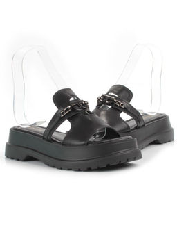 08-PEY254-2 BLACK Босоножки женские (натуральная кожа)