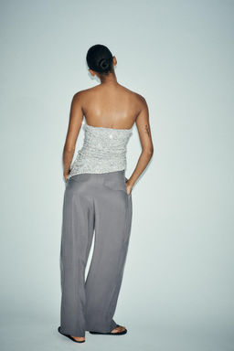 SEQUINNED BANDEAU TOP - Zara фото 6