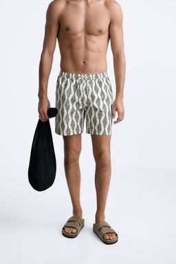 GEOMETRIK DESENLI UZUN DENIZ SORTU - Zara фото 6