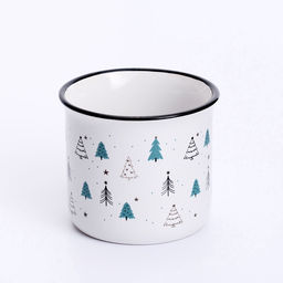 Кружка керамическая, новогодняя «Зимний лес», 450 мл