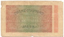 Банкнота 20000 марок 1923 года Германия