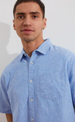 Рубашка к/р лен F111-0450 jeans - Fine joyce фото 5