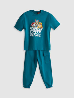 Paw Patrol Bask?l? Erkek ?ocuk Sweatshirt ve E?ofman Alt 2li