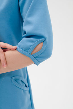 Кофта женская из коттон фита Анфиса небесный - Амадэль фото 12