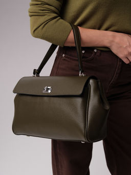 Кожаная сумка Nadi DBR 31356 олива  фото 6