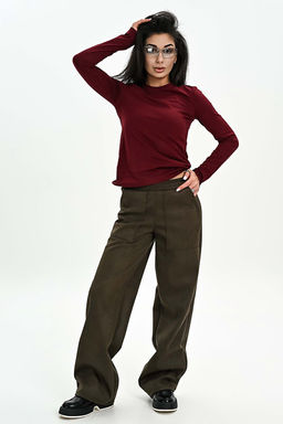 Брюки из мягкой эко замши