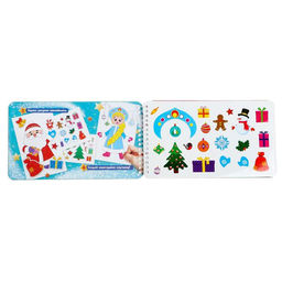 Новогодний альбом с трафаретами и наклейками Дедушка Мороз, 72 стр. - Буква-ленд фото 2
