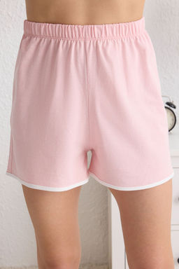 Trendyolmilla Lacivert %100 Pamuklu Biye Detayl? Sortlu Orme Pijama Tak?m? THMSS20PT0406  фото 21