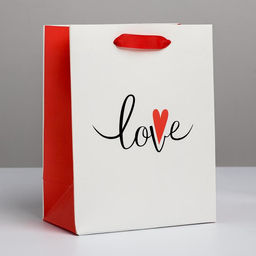 Цена за 2 шт. Пакет подарочный ламинированный, упаковка, «Love», MS 18×23×10 см