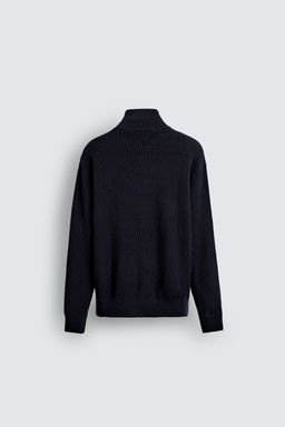 PURL KNIT CARDIGAN WITH ZIP